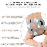 Waterproof Breathable Cotton Potty Training Pants for Babies (Small Tree)